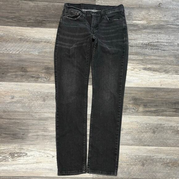Levis 511 Faded Black Mens 30x33 Slim Fit Stretch Modern Denim Jeans Red Tab‎ - Picture 1 of 13